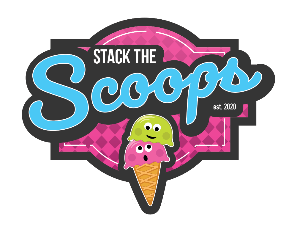 stack the scoops logo with ice cream cone